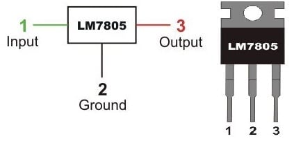 7805 IC Pin Configuration