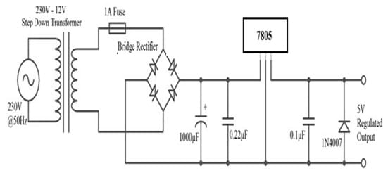 7805 Voltage Regulator Circuit