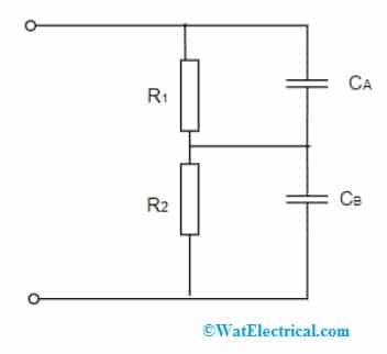 Capacitors as Voltage Divider in Series Connection