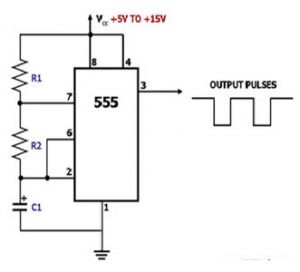 IC LM555 Chip Pulse Generator