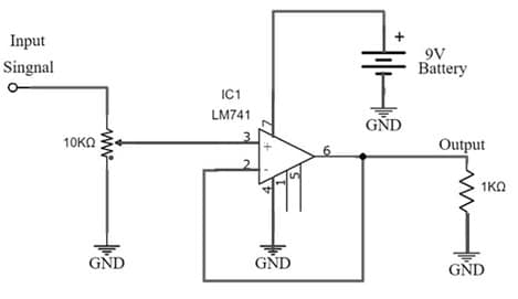Voltage Divider Circuit with 741 IC